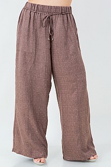 PANTS W/ SPAGHETTI DETAIL
