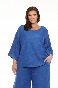 3/4 SLEEVES ROUND NECK TOP