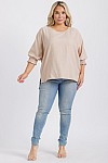 TOP W/ SMOCKING SLEEVES
