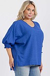 TOP W/ SMOCKING SLEEVES