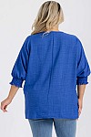 TOP W/ SMOCKING SLEEVES