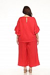 ROUND NECK TOP W/ DOUBLE RUFFLE SLEEVES