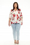 BUTTON DOWN BLOUSE W/ SPAGHETTI BACK DETAIL