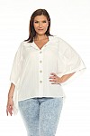 BUTTON DOWN BLOUSE W/ SPAGHETTI BACK DETAIL