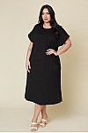 SHORT SLEEVES MIDI DRESS