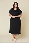 SHORT SLEEVES MIDI DRESS