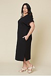 SHORT SLEEVES MIDI DRESS