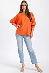 TOP W/ SMOCKING SLEEVES