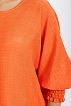 TOP W/ SMOCKING SLEEVES