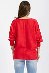 TOP W/ SMOCKING SLEEVES