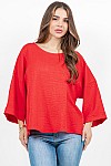 3/4 SLEEVES ROUND NECK TOP