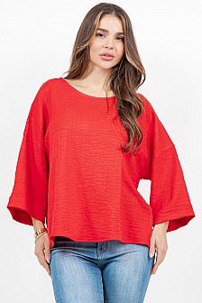 3/4 Sleeve round neck top