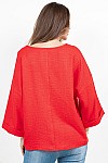 3/4 SLEEVES ROUND NECK TOP
