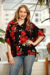 BUTTON DOWN BLOUSE W/ SPAGHETTI BACK DETAIL