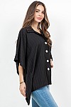 BUTTON DOWN BLOUSE W/ SPAGHETTI BACK DETAIL