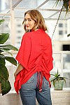 BUTTON DOWN BLOUSE W/ SPAGHETTI BACK DETAIL