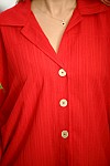 BUTTON DOWN BLOUSE W/ SPAGHETTI BACK DETAIL