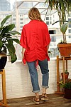 BUTTON DOWN BLOUSE W/ SPAGHETTI BACK DETAIL
