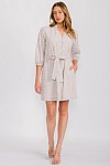 BUTTON DRESS W/ BELT.