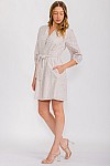 BUTTON DRESS W/ BELT.