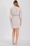 BUTTON DRESS W/ BELT.