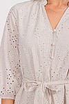 BUTTON DRESS W/ BELT.