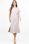 SHORT SLEEVES MIDI DRESS