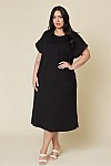SHORT SLEEVES MIDI DRESS