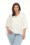 BUTTON DOWN BLOUSE W/ SPAGHETTI BACK DETAIL