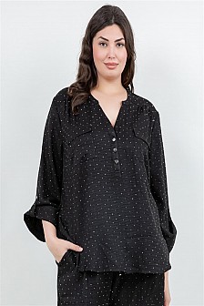 3/4 SLEEVES TOP W/ FRONT POCKETS