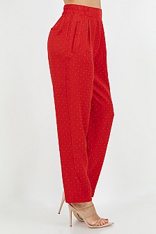 PANTS W/ ELASTIC WAIST AND FRONT POCKETS
