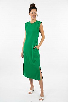 ROUND NECK LONG DRESS