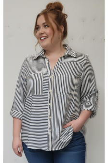 BUTTON DOWN COLLAR SHIRT W/ SLEEVES TABS