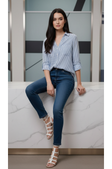 BUTTON DOWN COLLAR SHIRT W/ SLEEVES TABS