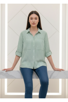 BUTTON DOWN COLLAR SHIRT W/ SLEEVES TABS